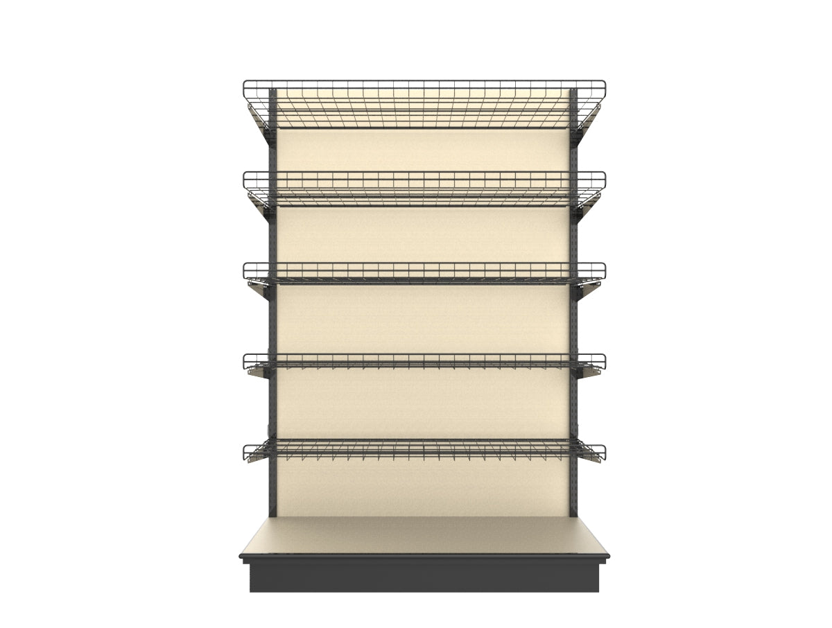 3 Sided End Cap w/Wire Shelves