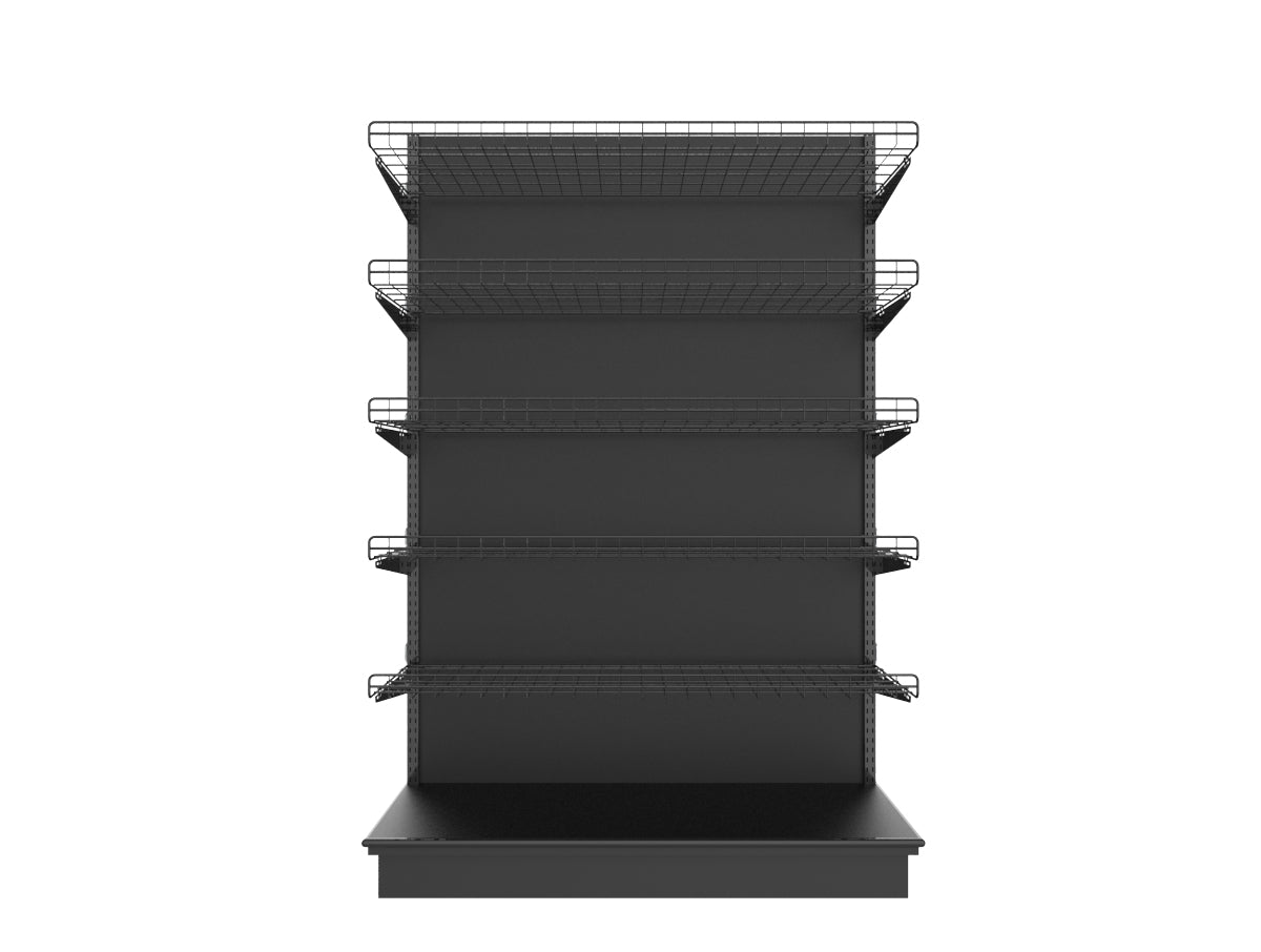 3 Sided End Cap w/Wire Shelves