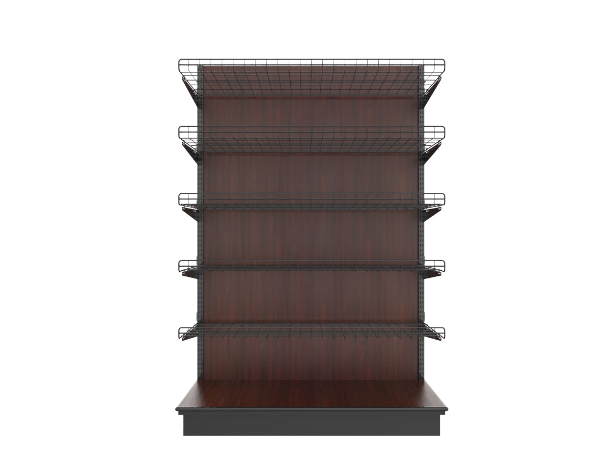 3 Sided End Cap w/Wire Shelves