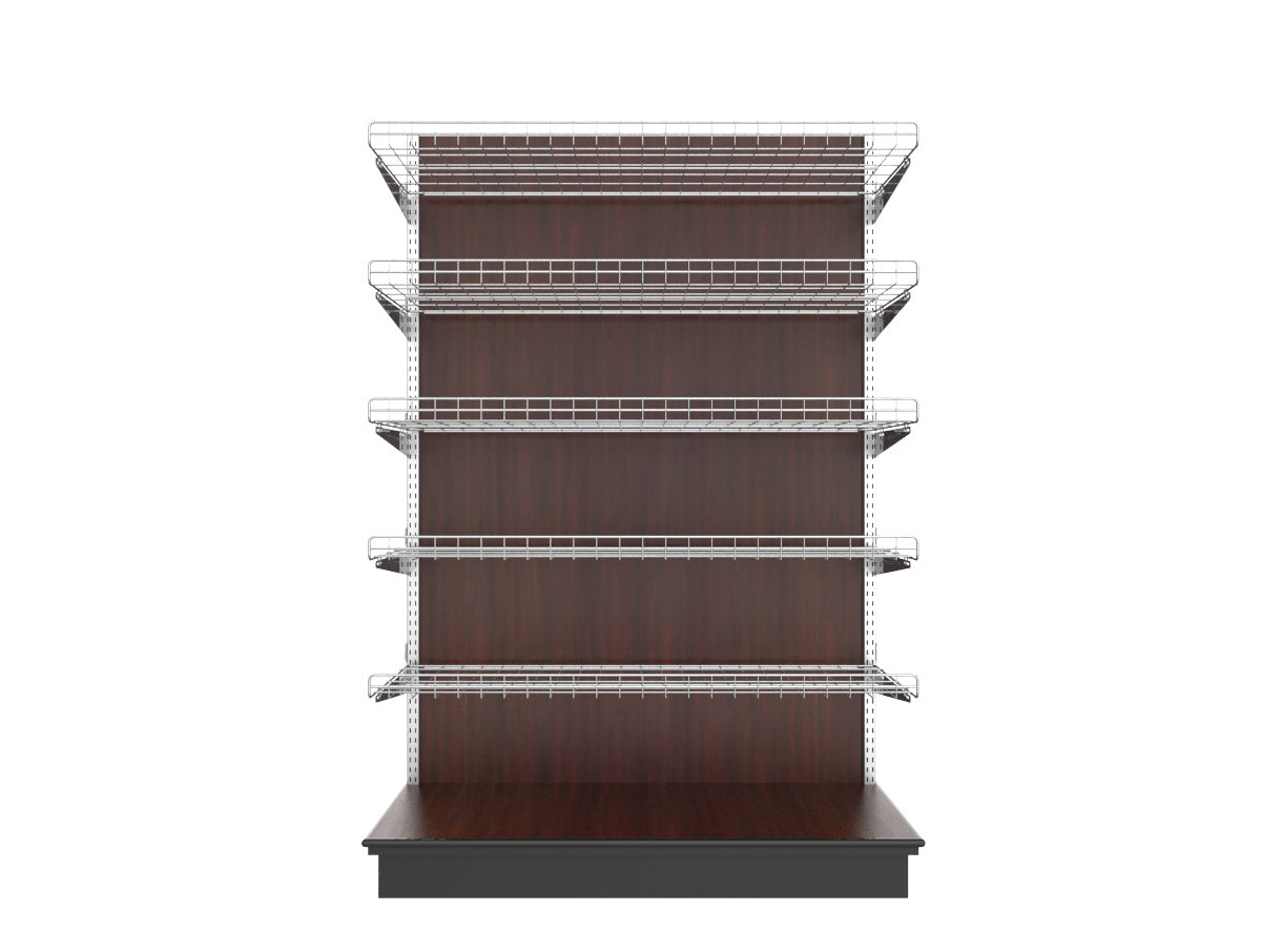 3 Sided End Cap w/Wire Shelves
