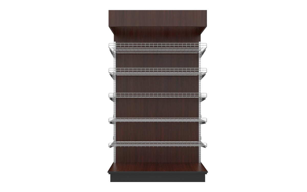 3 Sided End Cap w/Wire Shelves