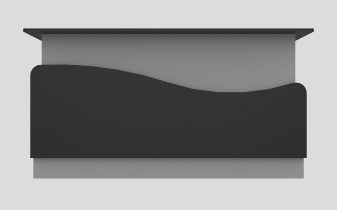 Sales Counter w/ Curved Back