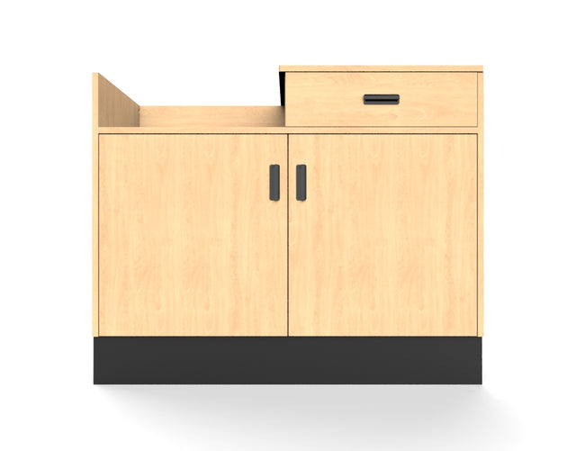 Deluxe Sales Counter w/ Register Bay & Slatwall