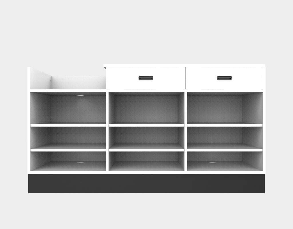 Sales Counter w/ Register Bay