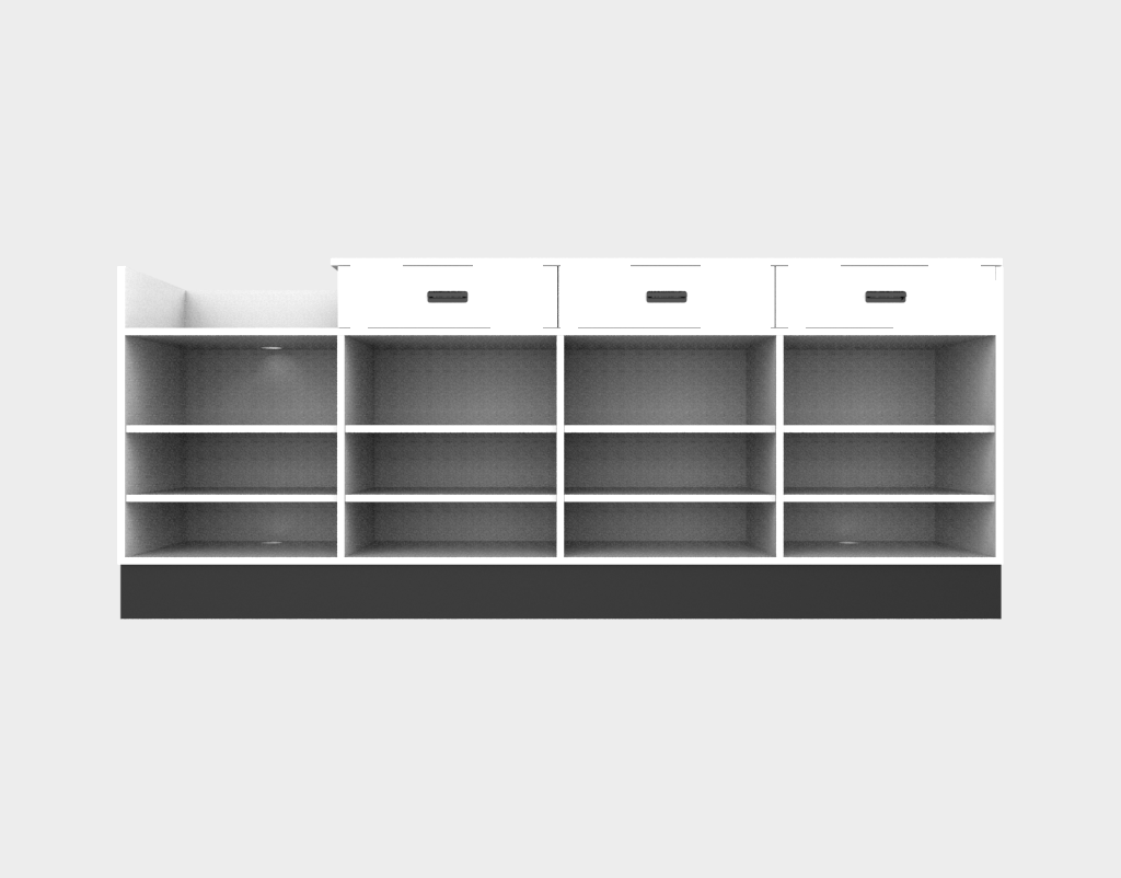 Sales Counter w/ Register Bay
