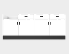 Deluxe Sales Counter w/ Register Bay
