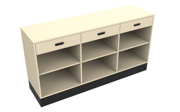 Sales Counter w/ Flat Top & Drawers