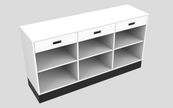 Sales Counter w/ Flat Top & Drawers