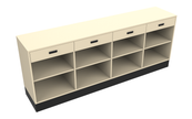 Sales Counter w/ Flat Top & Drawers