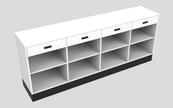Sales Counter w/ Flat Top & Drawers