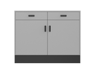 Deluxe Sales Counter w/ Flat Top & Slatwall