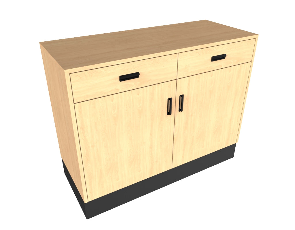 Deluxe Sales Counter w/ Flat Top & Slatwall | Ivar's Display