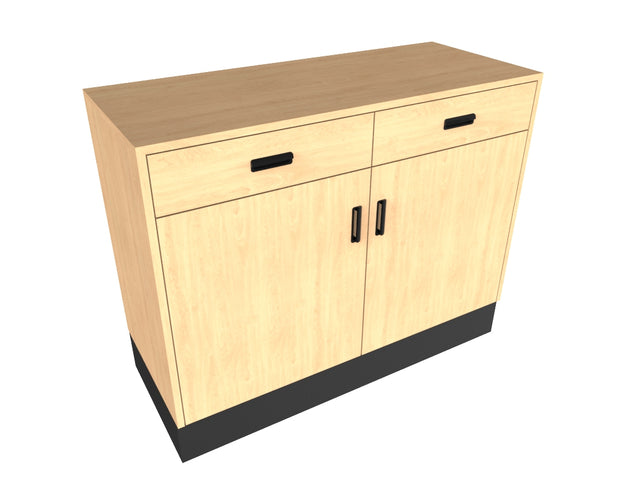 Deluxe Sales Counter w/ Flat Top & Slatwall