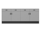 Deluxe Sales Counter w/ Flat Top & Slatwall