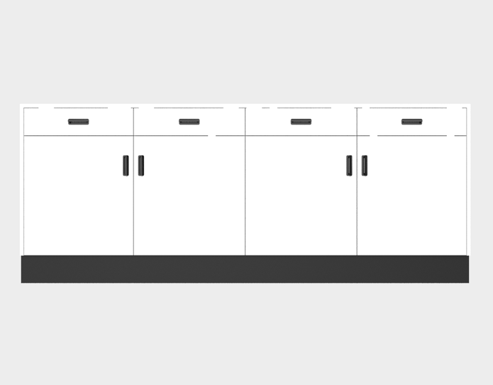Deluxe Sales Counter w/ Flat Top & Slatwall