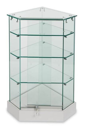 All Glass Hexagon Corner