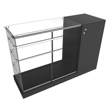 Full Vision Showcase w/ Register Counter