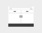 Deluxe Sales Counter w/ Recessed Top & Slatwall