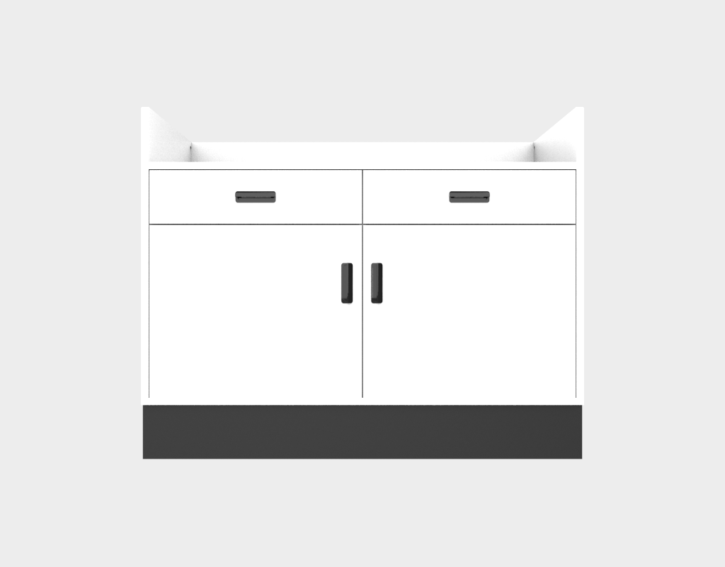 Deluxe Sales Counter w/ Recessed Top & Slatwall