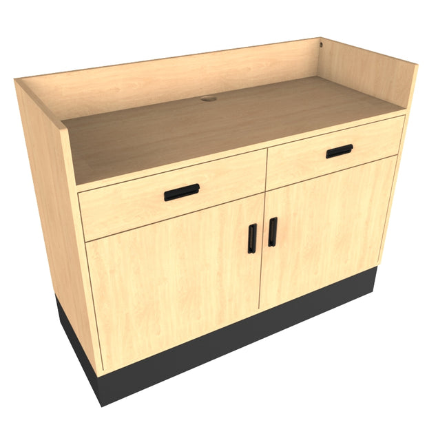 Deluxe Sales Counter w/ Recessed Top & Slatwall