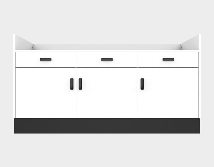 Deluxe Sales Counter w/ Recessed Top & Slatwall