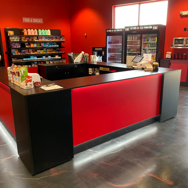 Custom Retail Counter in Supplement Store