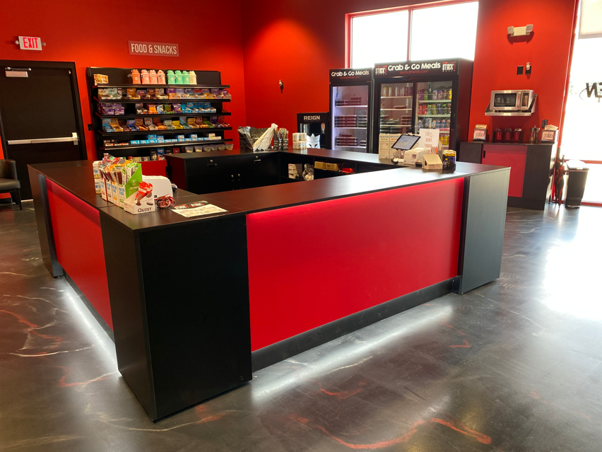 Custom Retail Counter in Supplement Store