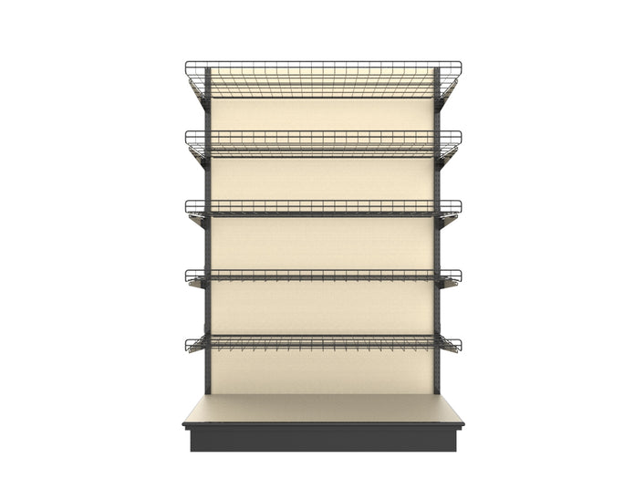 3 Sided End Cap w/Wire Shelves