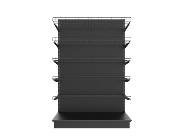 3 Sided End Cap w/Wire Shelves