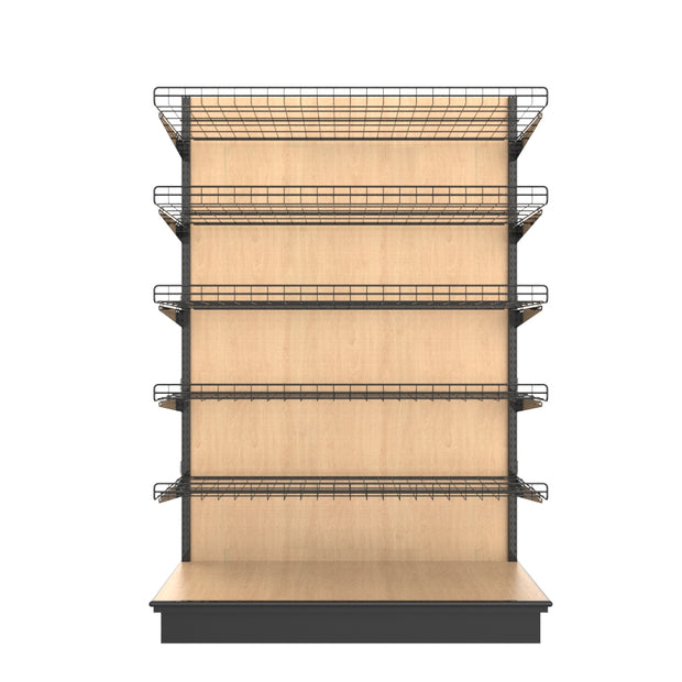 3 Sided End Cap w/Wire Shelves