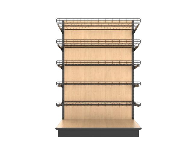 3 Sided End Cap w/Wire Shelves