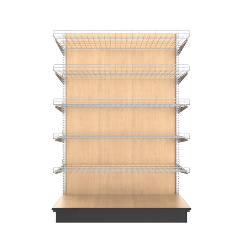 3 Sided End Cap w/Wire Shelves