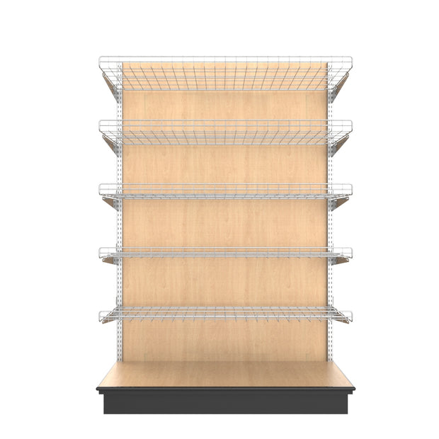 3 Sided End Cap w/Wire Shelves