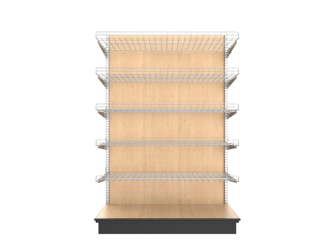 3 Sided End Cap w/Wire Shelves