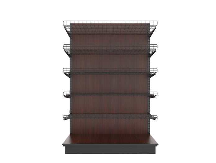 3 Sided End Cap w/Wire Shelves