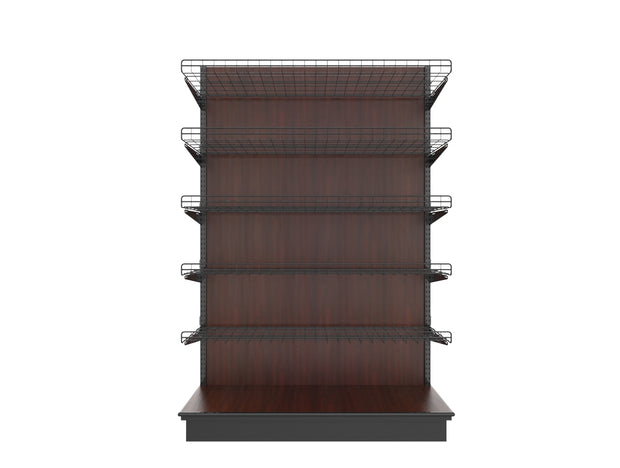 3 Sided End Cap w/Wire Shelves
