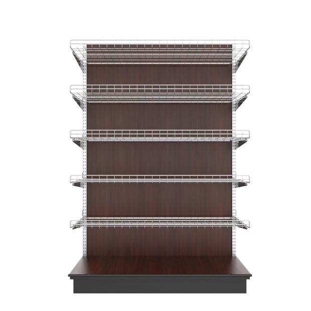 3 Sided End Cap w/Wire Shelves