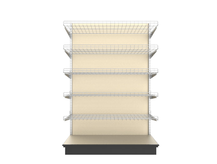 3 Sided End Cap w/Wire Shelves