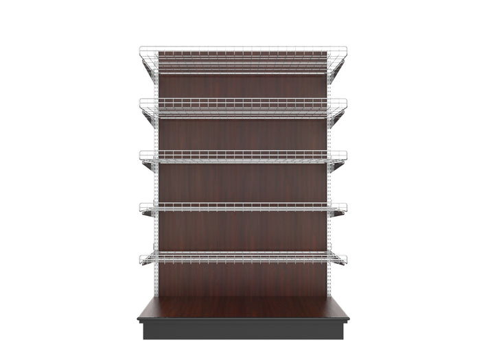 3 Sided End Cap w/Wire Shelves
