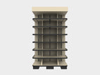 3 Sided End Cap w/Wood Shelves
