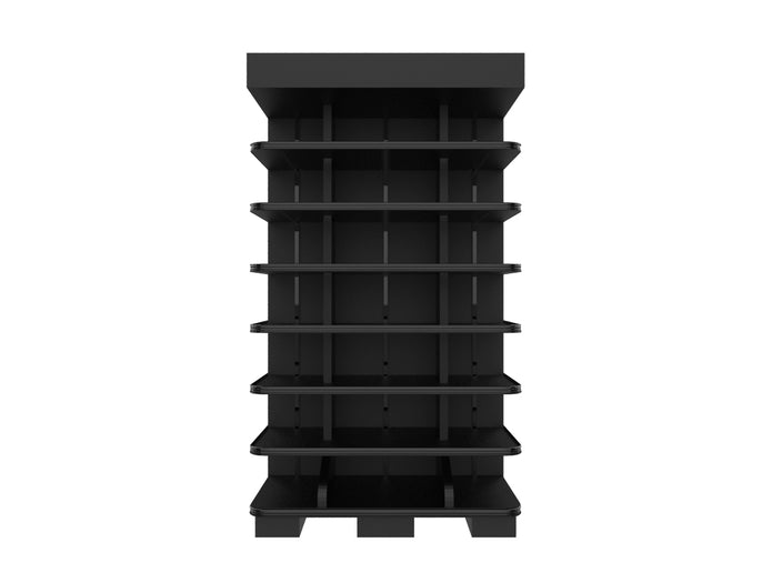 3 Sided End Cap w/Wood Shelves