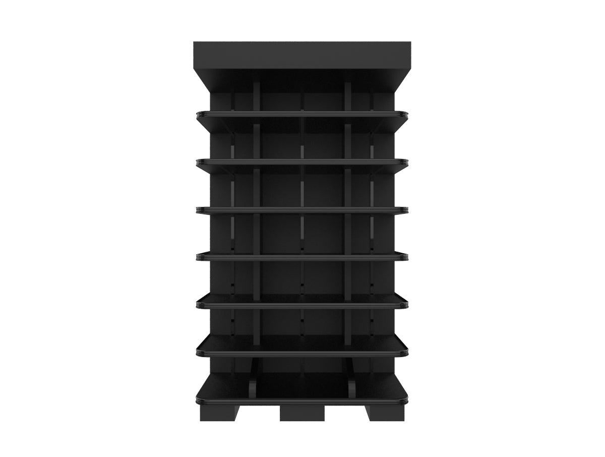 3 Sided End Cap w/Wood Shelves