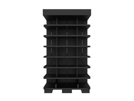 3 Sided End Cap w/Wood Shelves