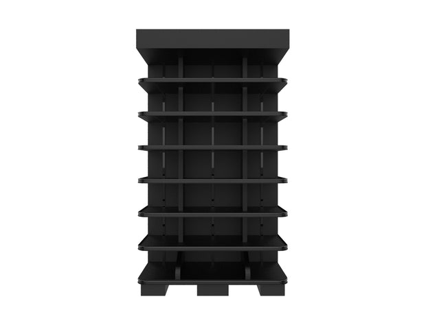 3 Sided End Cap w/Wood Shelves