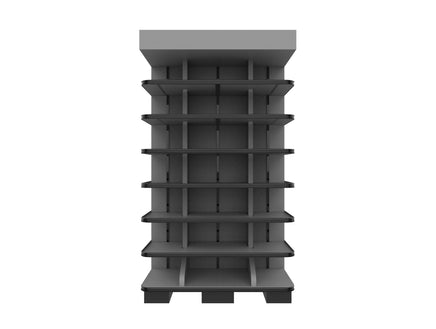 3 Sided End Cap w/Wood Shelves
