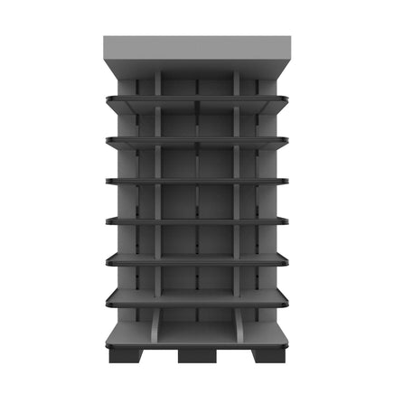3 Sided End Cap w/Wood Shelves