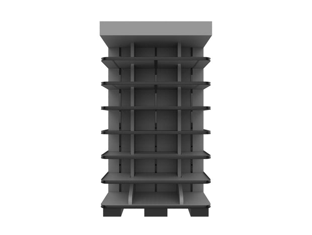 3 Sided End Cap w/Wood Shelves