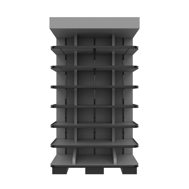 3 Sided End Cap w/Wood Shelves