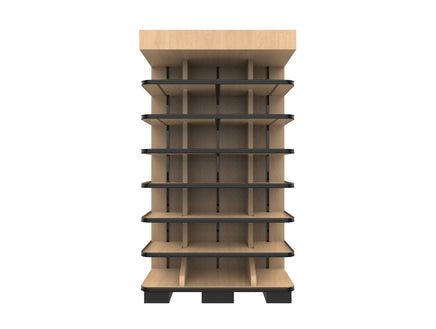 3 Sided End Cap w/Wood Shelves