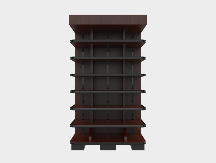 3 Sided End Cap w/Wood Shelves